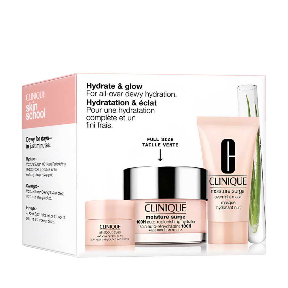 clinique-hydrate-glow-skincare-set ست مراقبتی Hydrate & Glow کلینیک