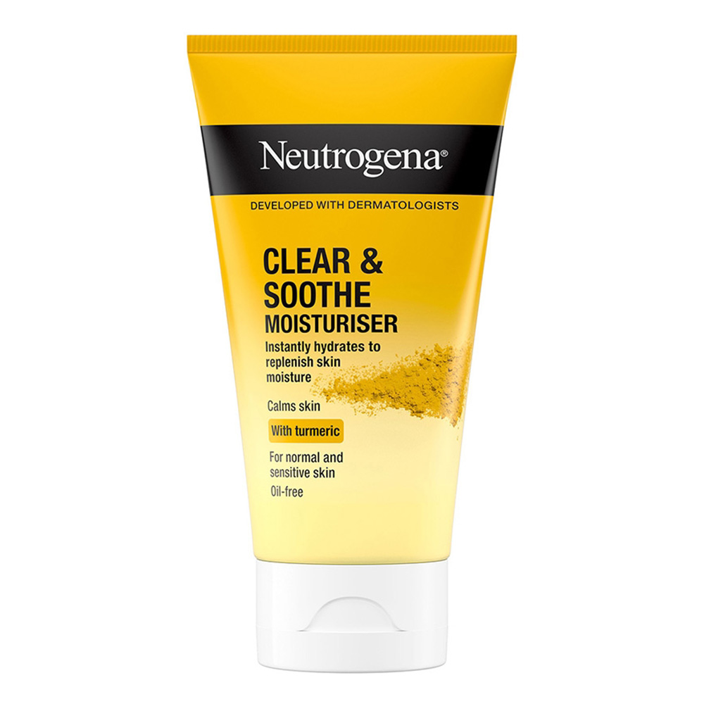 neutrogena-clear-and-soothe-moisturiser کرم مرطوب کننده و آبرسان زردچوبه نیتروژنا