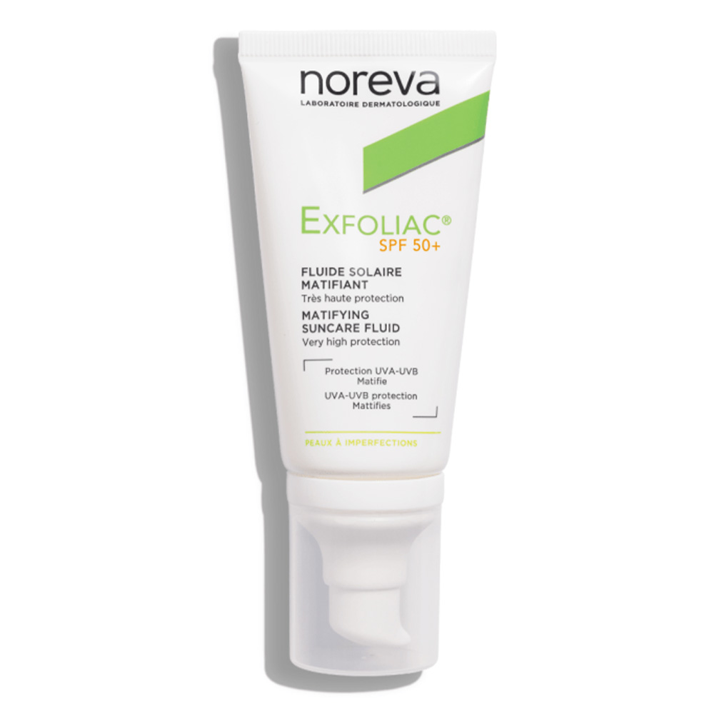 noreva-mattifying-suncare-fluid-spf50 فلوئید ضد آفتاب مات کننده نوروا مدل اکسفولیاک SPF 50 - Image 1