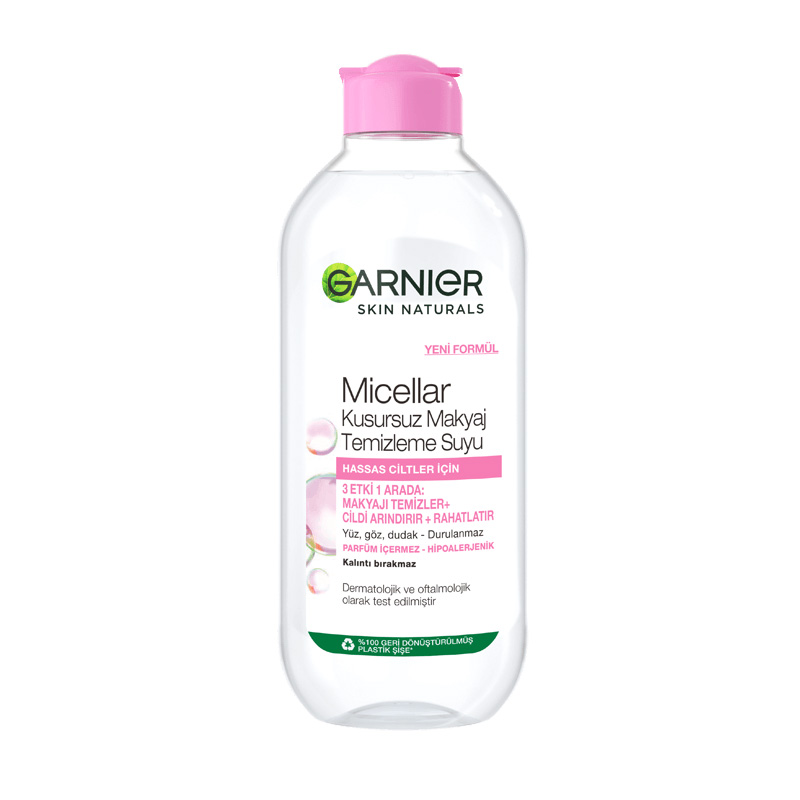 garnier-micellar-cleansing-water-all-in-1 میسلار واتر صورتی گارنیر برای پوست حساس