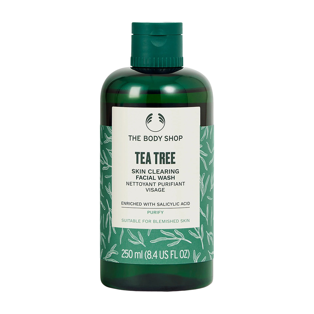 thebodyshop-tea-tree-skin-clearing-facial-wash شوینده صورت بادی شاپ مدل تی تری (The Body Shop Tea Tree Skin Clearing Facial Wash)