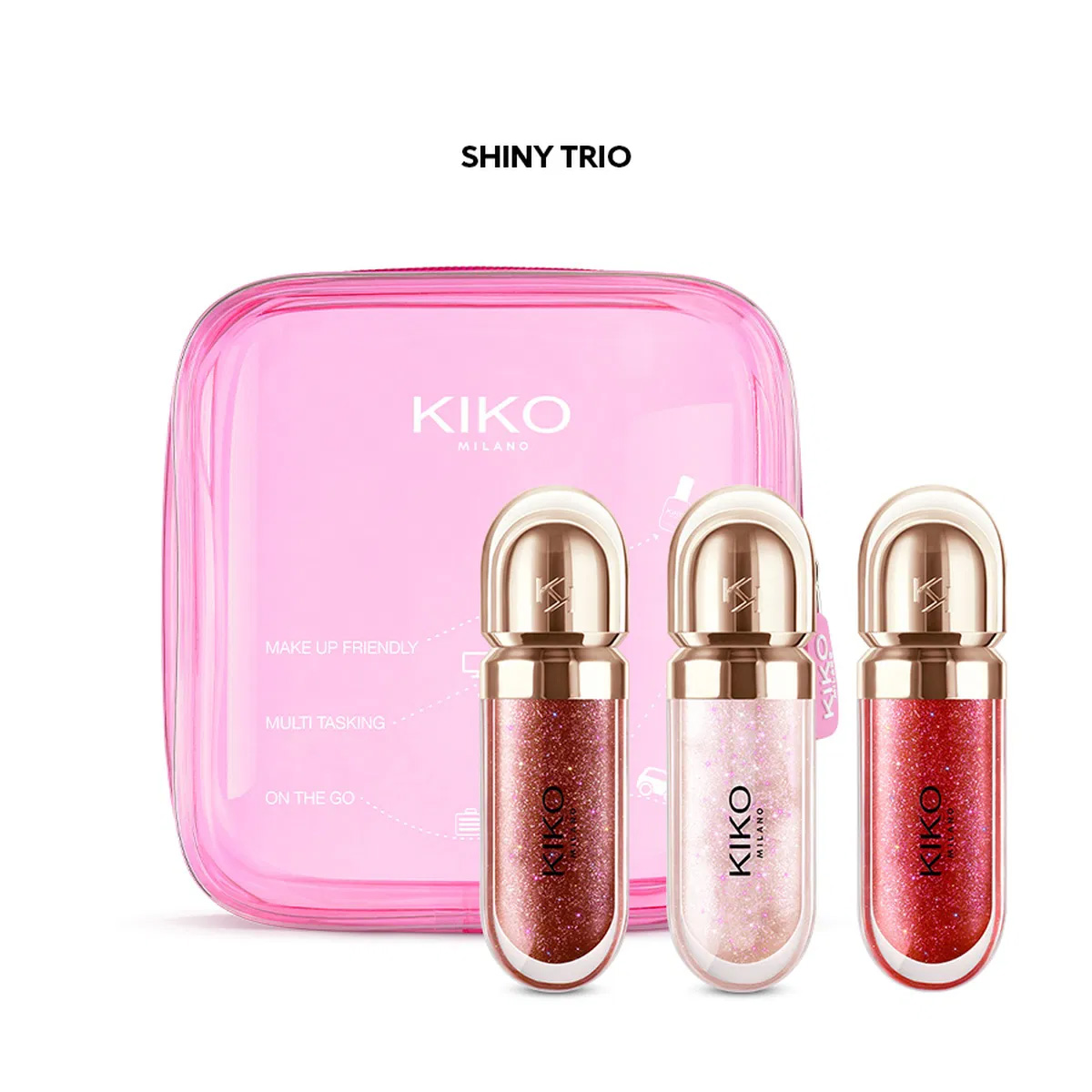 kiko-milano-shiny-trio-set ست لیپ گلاس کیکو میلانو مدل Shiny Trio