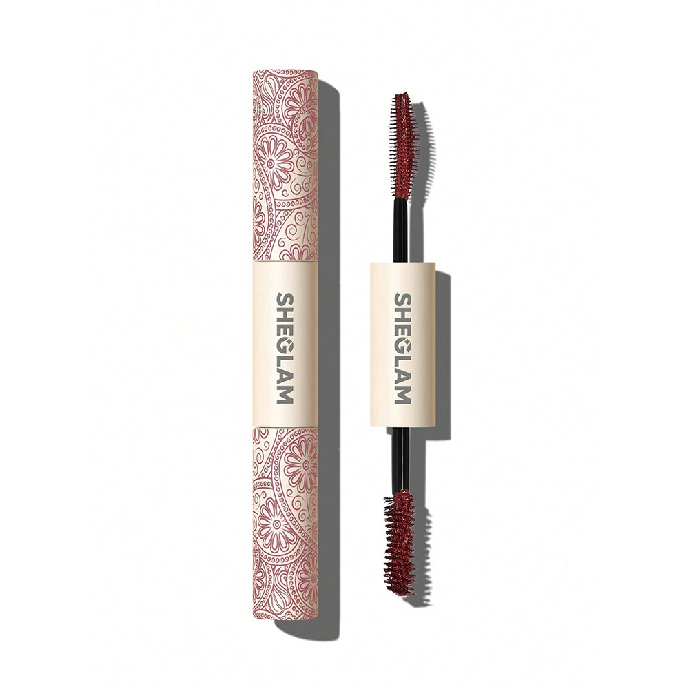 sheglam-all-in-one-volume-length-mascara-waterproof-burgundy ریمل رنگی دوسر شیگلم مدل All-In-One ضد آب