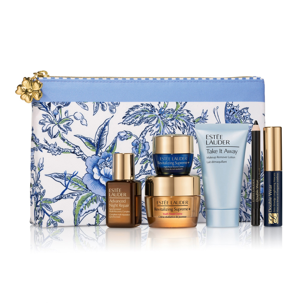 estee-lauder-6-mini-gift-set ست 6 عددی استی لادر همراه با کیف شیک