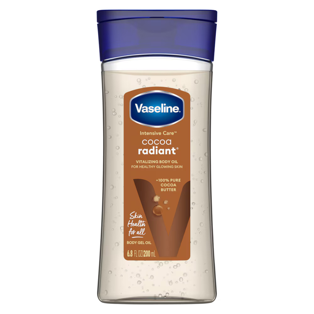 vaseline-intensive-care-cocoa-radiant-body-oil روغن بدن وازلین مدل Cocoa Radiant